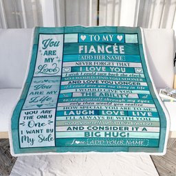 Personalized To My Fianc??e From Fianc?? Blanket Wood You Are My Love Birthday Gifts For Fiancee Anniversary Romantic Valentines Christmas Fleece Blanket