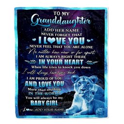 Personalized To My Granddaughter Gifts From Grandma Gigi Blanket I Love You Lion Birthday Gift Ideas For Granddaughter Graduation Christmas Fleece Blanket