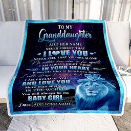 Personalized To My Granddaughter Gifts From Grandpa Papa Blanket I Love You Lion Birthday Gift Ideas For Granddaughter Graduation Christmas Fleece Blanket