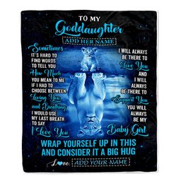 Personalized To My Goddaughter Gifts From Godmother Uncle Blanket Sometimes Lion Goddaughter Birthday Gifts Graduation Christmas Customized Fleece Blanket