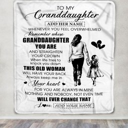 Personalized To My Granddaughter Gifts Blanket From Grandma Nana Whenever Woman Unique Birthday Gifts For Granddaughter Graduation Christmas Fleece Blanket