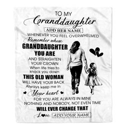 Personalized To My Granddaughter Gifts Blanket From Grandma Nana Whenever Woman Unique Birthday Gifts For Granddaughter Graduation Christmas Fleece Blanket