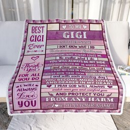 Personalized To My Gigi Gifts Blanket From Granddaughter Grandson Wood Thank You For All Gifts For Gigi Mothers Day Birthday Christmas Fleece Blanket