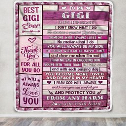 Personalized To My Gigi Gifts Blanket From Granddaughter Grandson Wood Thank You For All Gifts For Gigi Mothers Day Birthday Christmas Fleece Blanket