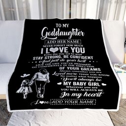 Personalized To My Goddaughter Gifts From Godmother Blanket Never Forget How Much I Love You Goddaughter Birthday Graduation Christmas Fleece Throw Blanket