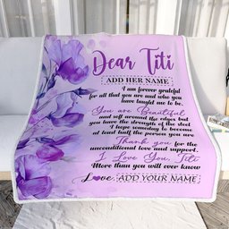 Personalized To My Titi Gifts From Niece Nephew Blanket Flower You Are Beautiful Gifts For Titi Mothers Day Birthday Christmas Customized Fleece Throw Blanket
