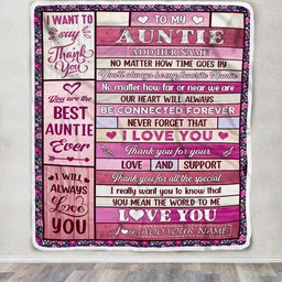 Personalized To My Auntie Gifts Blanket From Niece Nephew Wood My Favorite Auntie Birthday Gifts Mothers Day Christmas Customized Fleece Throw Blanket