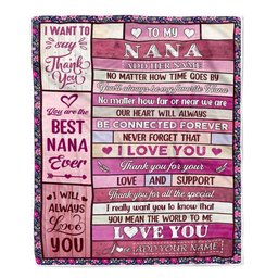 Personalized To My Nana Gifts Blanket From Granddaughter Grandson Wood My Favorite Nana Birthday Gifts Mothers Day Christmas Customized Fleece Blanket
