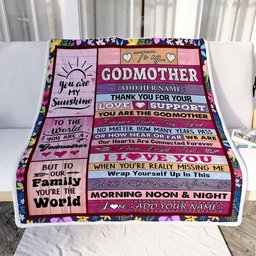 Personalized To My Godmother Gifts Blanket From Niece Nephew Wood You Are The Aunt Birthday Gifts Mothers Day Christmas Customized Fleece Throw Blanket