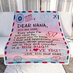 Personalized To My Nana Blanket From Granddaughter Grandson Letter Mail To Nana Gifts Happy Birthday Gifts Mothers Day Christmas Custom Name Fleece Blanket