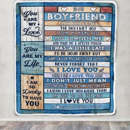 Personalized To My Boyfriend Blanket Wood The Day I Met You Boyfriend Birthday Gifts Romantic Valentines Gifts For Him Christmas Customized Fleece Blanket