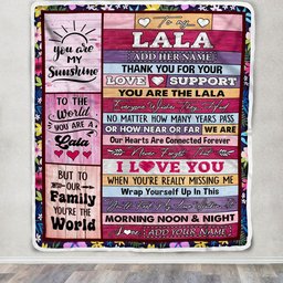 Personalized To My Lala Gifts Blanket From Granddaughter Grandson Wood You Are The Lala Birthday Gifts Mothers Day Christmas Customized Fleece Blanket