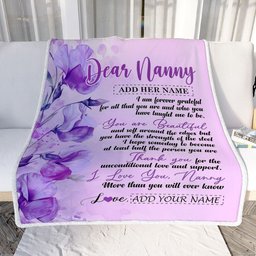 Personalized To My Nanny Gifts From Kids Blanket Flower You Are Beautiful Gifts For Nanny Mothers Day Birthday Thanksgiving Christmas Custom Fleece Blanket