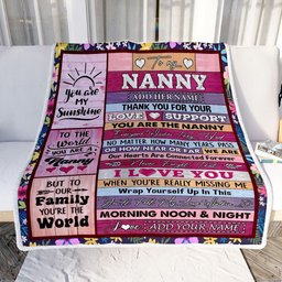 Personalized To My Nanny Gifts Blanket From Kids Wood You Are The Nanny Birthday Gifts Mothers Day Thanksgiving Christmas Customized Fleece Blanket
