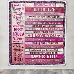 Personalized To My Lolly Gifts Blanket From Grandkids Grandson Wood My Favorite Lolly Birthday Gifts Mothers Day Christmas Customized Fleece Blanket