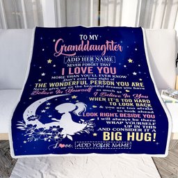 Personalized To My Granddaughter Gifts From Grandma Grandpa Blanket Floral Moon Birthday Gifts For Granddaughter Graduation Wedding Christmas Fleece Blanket