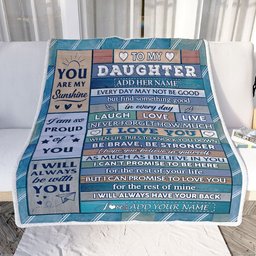 Personalized To My Daughter Gifts From Mom Dad Mother Blanket Wood I Love You Birthday Graduation Gifts For Daughter Christmas Customized Fleece Blanket