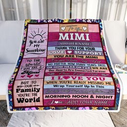 Personalized To My Mimi Gifts Blanket From Granddaughter Grandson Wood You Are The Mimi Birthday Gifts Mothers Day Christmas Customized Fleece Blanket