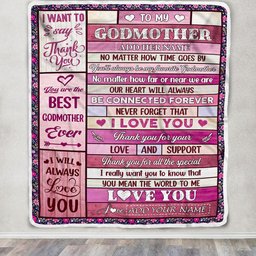 Personalized To My Godmother Gifts Blanket From Niece Nephew Wood My Favorite Aunt Birthday Gifts Mothers Day Christmas Customized Fleece Throw Blanket