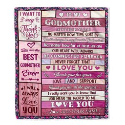 Personalized To My Godmother Gifts Blanket From Niece Nephew Wood My Favorite Aunt Birthday Gifts Mothers Day Christmas Customized Fleece Throw Blanket