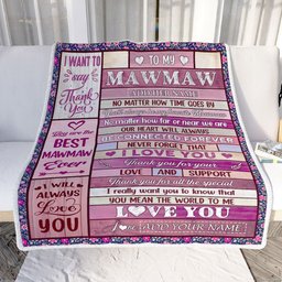 Personalized To My Mawmaw Gifts Blanket From Grandkids Grandson Wood My Favorite Mawmaw Birthday Gifts Mothers Day Christmas Customized Fleece Blanket