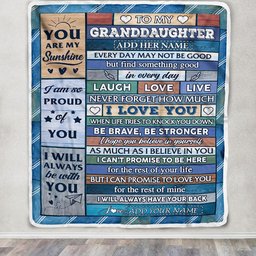 Personalized To My Granddaughter Gifts From Grandma Blanket Wood I Love You Birthday Graduation Gifts For Granddaughter Customized Christmas Fleece Blanket
