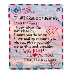 Personalized To My Granddaughter Blanket From Grandma Nana Grandpa Letter Mail To Granddaughter Gifts Happy Birthday Gifts Christmas Custom Name Fleece Blanket