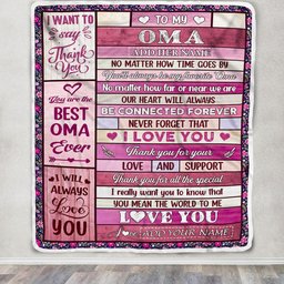Personalized To My Oma Gifts Blanket From Granddaughter Grandson Wood My Favorite Oma Birthday Gifts Mothers Day Christmas Customized Fleece Blanket