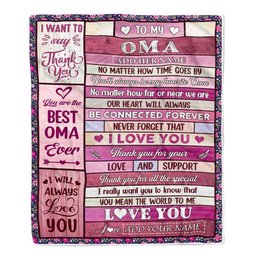 Personalized To My Oma Gifts Blanket From Granddaughter Grandson Wood My Favorite Oma Birthday Gifts Mothers Day Christmas Customized Fleece Blanket