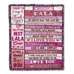 Personalized To My Lala Gifts Blanket From Granddaughter Grandson Wood My Favorite Lala Birthday Gifts Mothers Day Christmas Customized Fleece Blanket