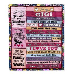 Personalized To My Gigi Gifts Blanket From Granddaughter Grandson Wood You Are The Gigi Birthday Gifts Mothers Day Christmas Customized Fleece Blanket