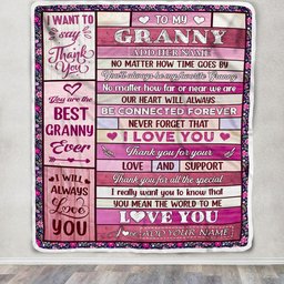 Personalized To My Granny Gifts Blanket From Grandkids Grandson Wood My Favorite Granny Birthday Gifts Mothers Day Christmas Customized Fleece Blanket