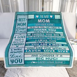 Personalized To My Mom Blanket Mothers Day Mom Gifts From Daughter Son For All The Time Thank You Mother Birthday Gifts Christmas Customized Fleece Blanket