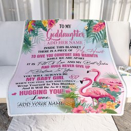 Personalized To My Goddaughter Gifts Blanket From Godmother Inside This Flamingo Best Goddaughter Birthday Gifts Christmas Customized Fleece Blanket