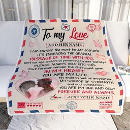 Personalized To My Love For Wife From Husband Blanket Letter You Are My Life Girlfriend Wife Birthday Gift Valentines Christmas Customized Fleece Blanket