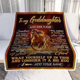 Personalized To My Goddaughter Gift Blanket From Godmother Aunt Sometimes It's Hard Horse Goddaughter Birthday Gifts Christmas Customized Fleece Throw Blanket