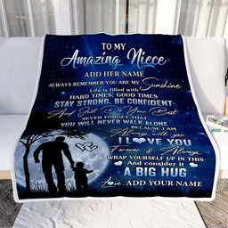 Personalized To My Amazing Niece Blanket From Uncle My Sunshine Niece Birthday Gifts Graduation Christmas Customized Fleece Throw Blanket