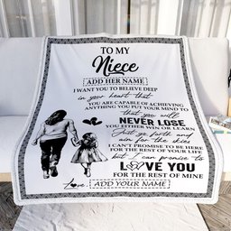 Personalized To My Niece Blanket You Will Never Lose From Aunt Auntie Niece Birthday Gifts Graduation Christmas Customized Fleece Throw Blanket