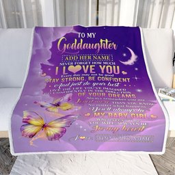 Personalized To My Goddaughter Gifts From Godmother Aunt Blanket Butterfly Never Forget How Much I Love You Goddaughter Birthday Gifts Christmas Fleece Blanket