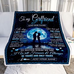 Personalized To My Girlfriend Blanket Wood The Day I Met You Girlfriend Birthday Gifts Romantic Valentines For Her Christmas Customized Fleece Blanket