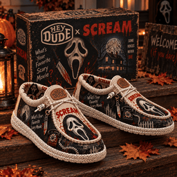 Scream Ghostface Hey Dude Shoes Gift For Horror Fans