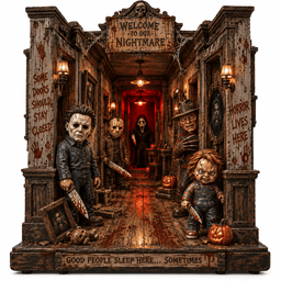Welcome to Our Nightmare Halloween Wooden Block