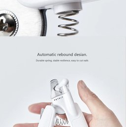 LED Nail Clipper for Golden Retrievers - automatic rebound spring design close-up