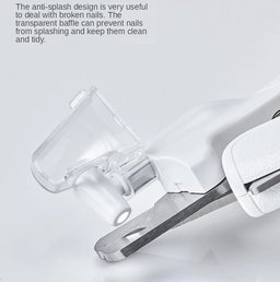 LED Nail Clipper for Golden Retrievers - transparent anti-splash nail clippings catcher over the blade