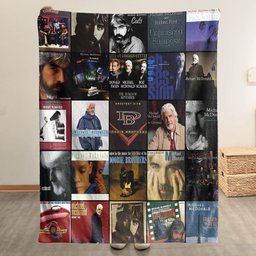 Michael McDonald Merch Albums Collage Sherpa Blanket Gift For Brothers