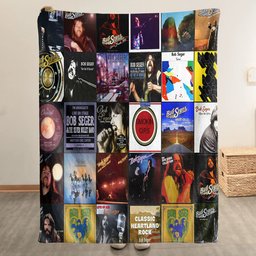 Bob Seger Merch Albums Collage Sherpa Blanket Gift For Heartland Rock Fans