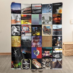 Dave Matthews Band Merch Albums Collage Sherpa Blanket Gift For Jam Band Enthusiasts