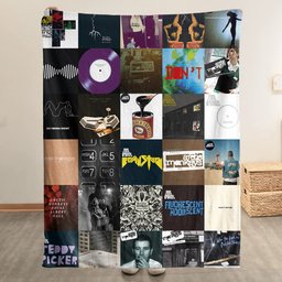 Arctic Monkeys Merch Albums Collage Sherpa Blanket Gift For Indie Rock Fans
