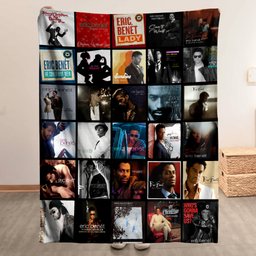 Eric Benet Merch Albums Collage Sherpa Blanket Gift For Neo Soul Lovers