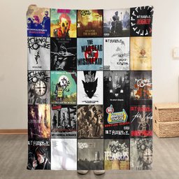 My Chemical Romance Merch Albums Collage Sherpa Blanket Gift For Emo Rock Lovers